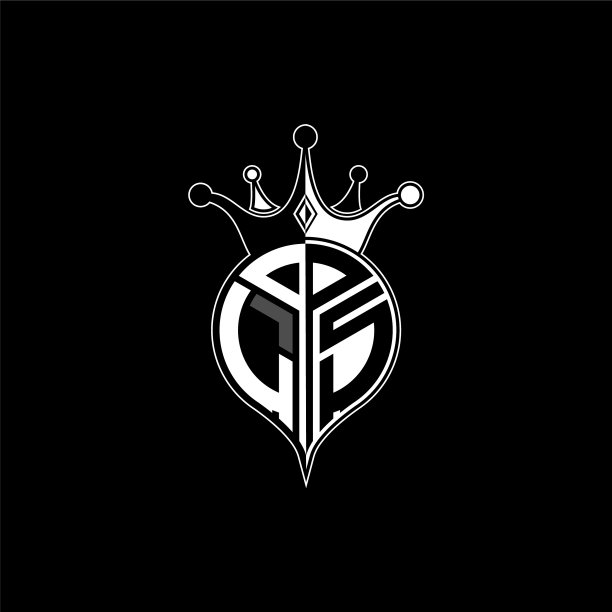 圆形字母标志会徽风格与小丑图片下载