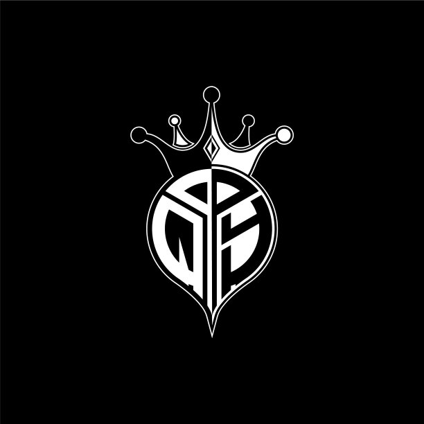 Q圈字母标志会徽风格与小丑图片下载