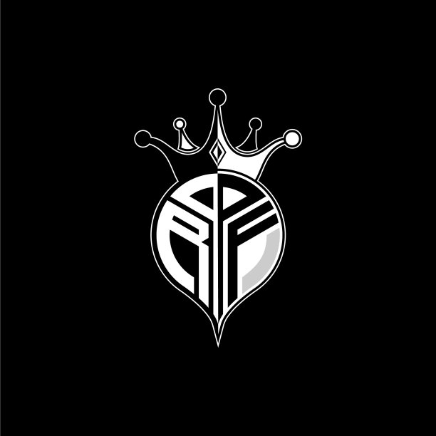 R f圆形字母标志，会徽风格与小丑图片下载