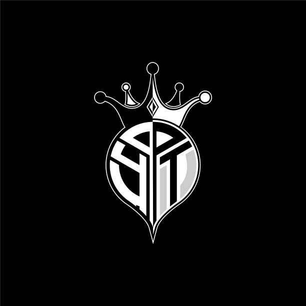 Y t圆图案标志与小丑会徽风格图片下载