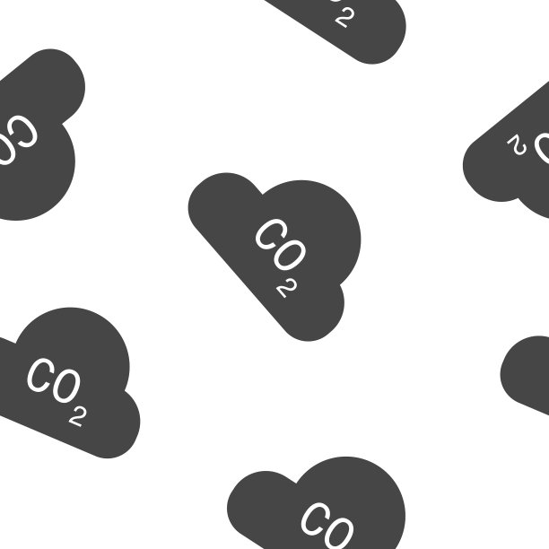 二氧化碳图标无缝模式上的白色图片下载