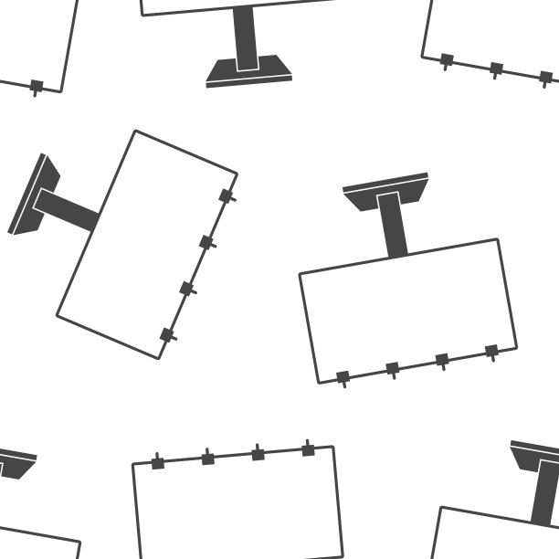 广告牌图标无缝图案上的白色图片下载