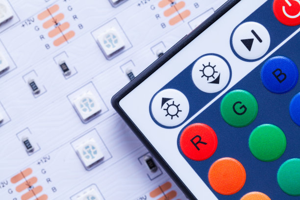 LED灯条与远程近距离图片下载