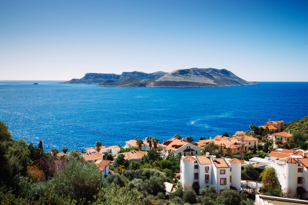 土耳其和希腊群岛，地中海别墅图片下载