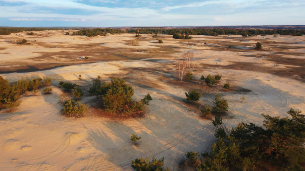 哈尔科夫地区基采夫卡附近乌克兰沙漠的鸟瞰图图片下载