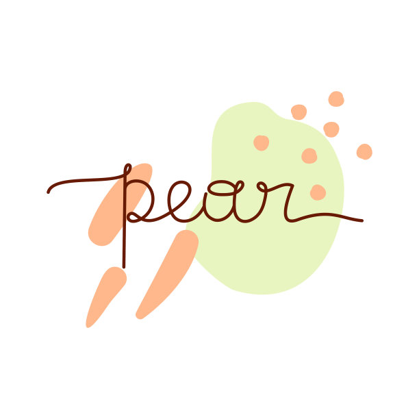 梨写意字母抽象上五颜六色图片下载