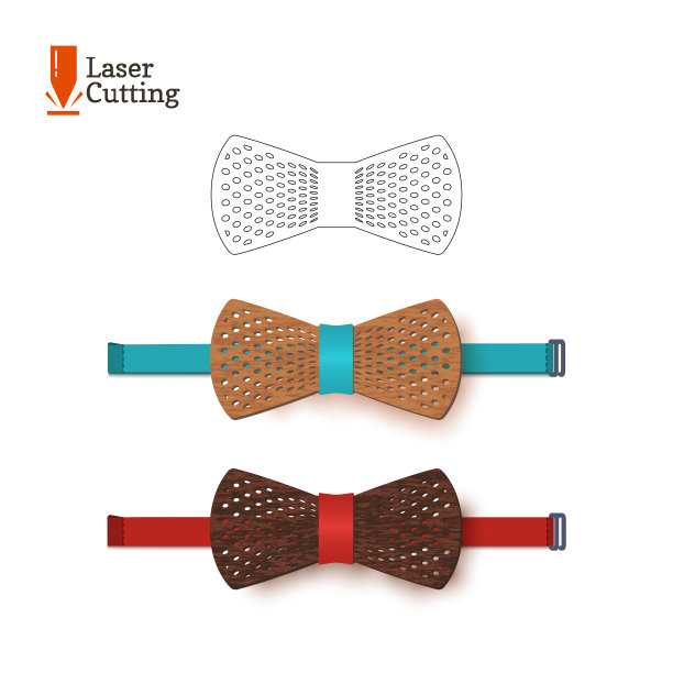 激光切割蝴蝶结模板diy图片下载