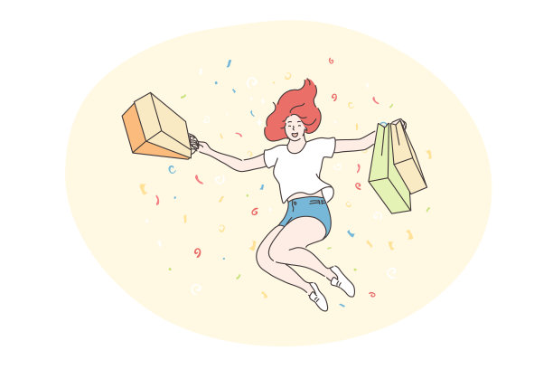 购物成功购买快乐的概念图片下载