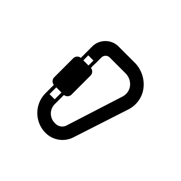 竖钩符号图标。露营和远足标志图片下载