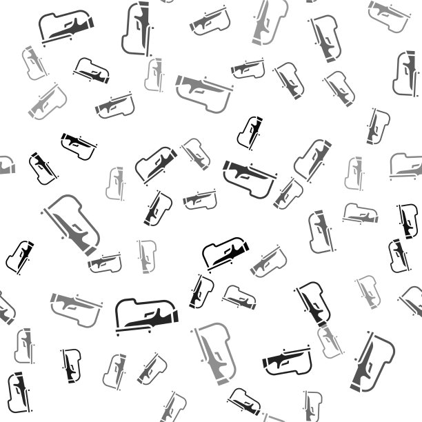 黑色冬季两项步枪图标孤立无缝图片下载