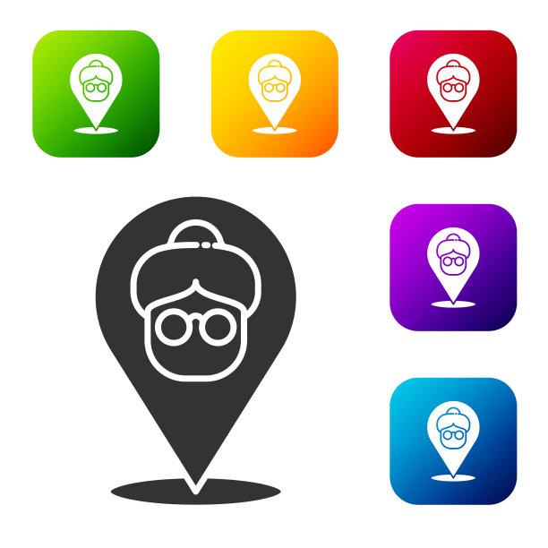 黑人疗养院建筑图标孤立在白色上图片下载