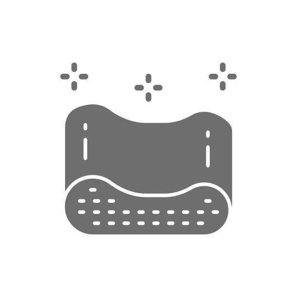 骨科枕头灰色图标。在白色背景上隔离图片下载
