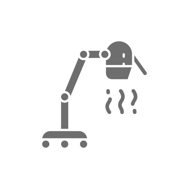 固定风帽吹风机，理发工具灰色图标。图片下载