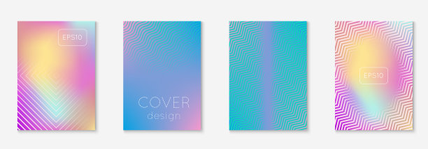 梯度覆盖模板与线几何元素和形状。图片下载