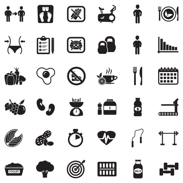 饮食的图标。黑色的平面设计。矢量插图。图片下载
