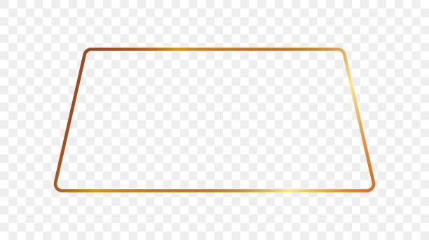 黄金发光圆形梯形框架图片下载