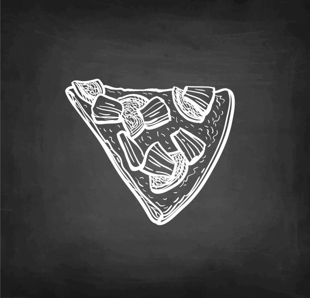 粉笔画的披萨图片下载