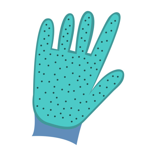 梳理狗毛的手套。动物护理项目孤立在白色背景。向量卡通插图。图片下载
