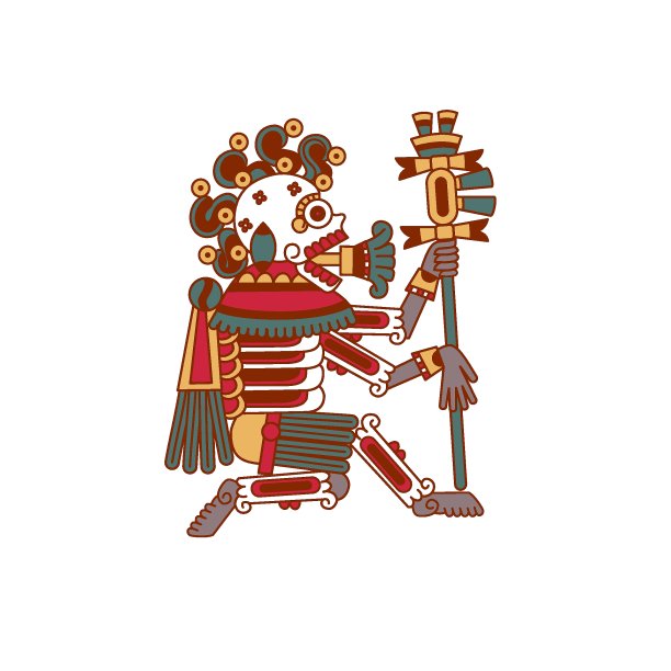 阿兹特克可可无缝图案设计。线的艺术风格。矢量插图。图片下载