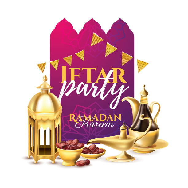 矢量插图。矢量手绘图形开斋派对庆祝。传统的学科。穆斯林斋月卡里姆的节日。从阿拉伯语翻译过来就是:慷慨的斋月图片下载