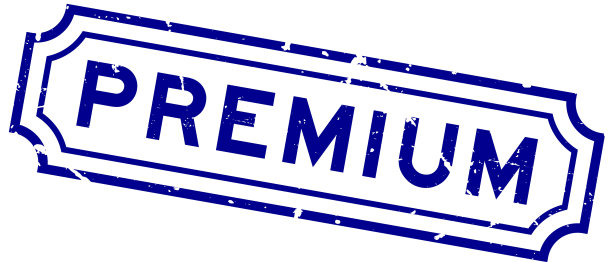 垃圾蓝色优质字橡胶印章印章图片下载