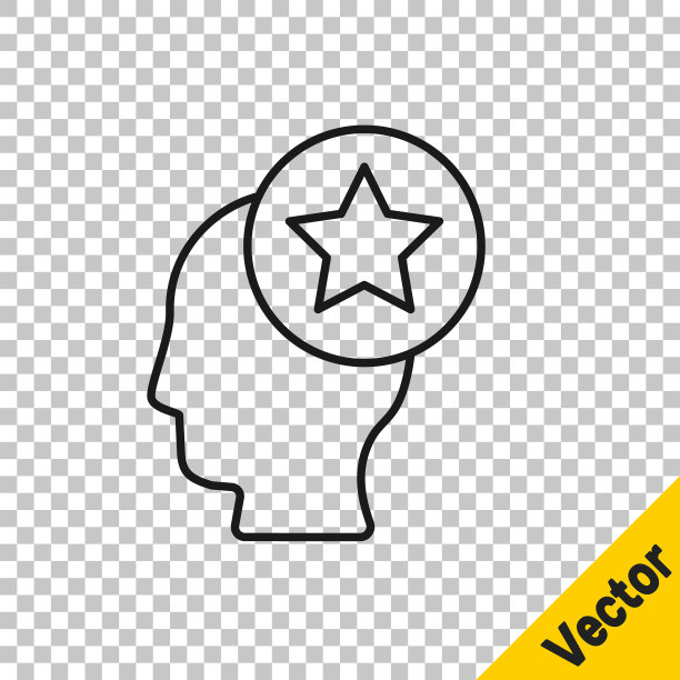 黑线美国头图标孤立在透明的背景。美利坚合众国。独立日。向量图片下载