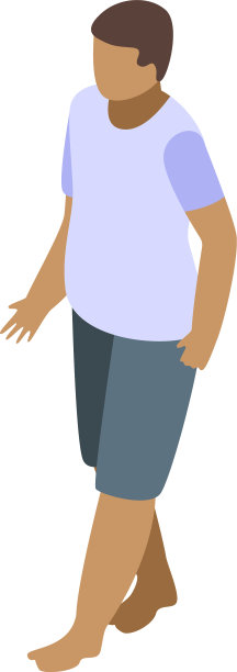 非洲男孩图标等距风格图片下载