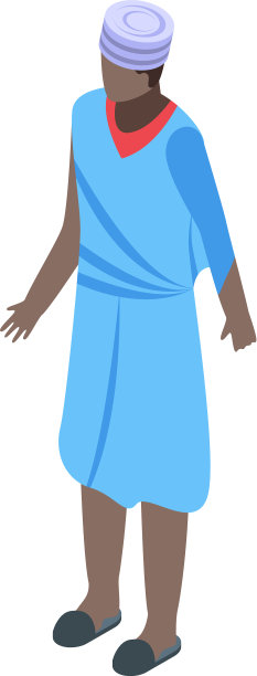 非洲土著男子图标等距风格图片下载