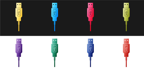 设置usb线隔离图标为黑色和图片下载