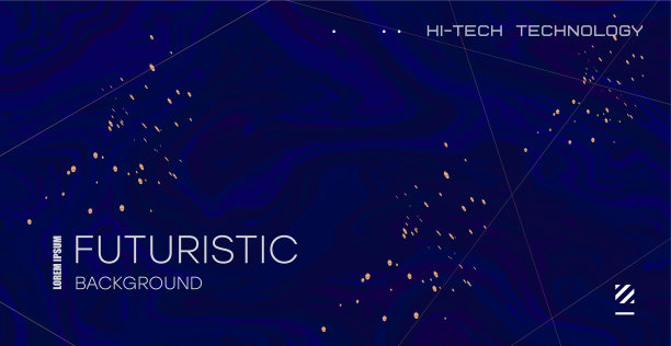 大理石污渍和金色线条的豪华横幅图片下载