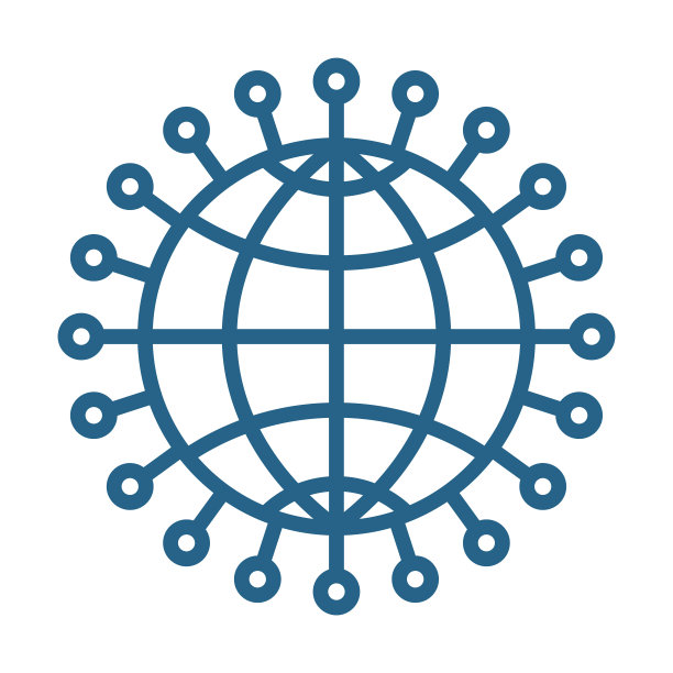 抽象地球轮廓图标图片下载