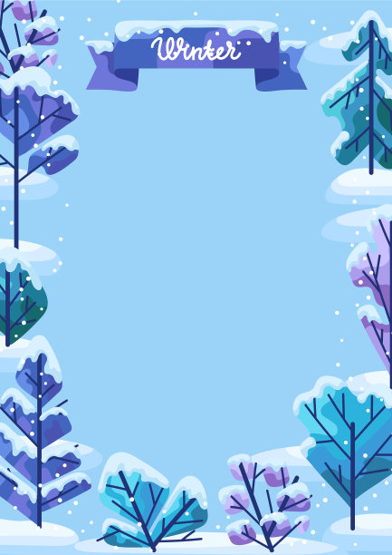 冬天的背景树图片下载