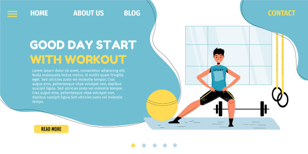 早晨锻炼的学生登陆页面设计图片下载
