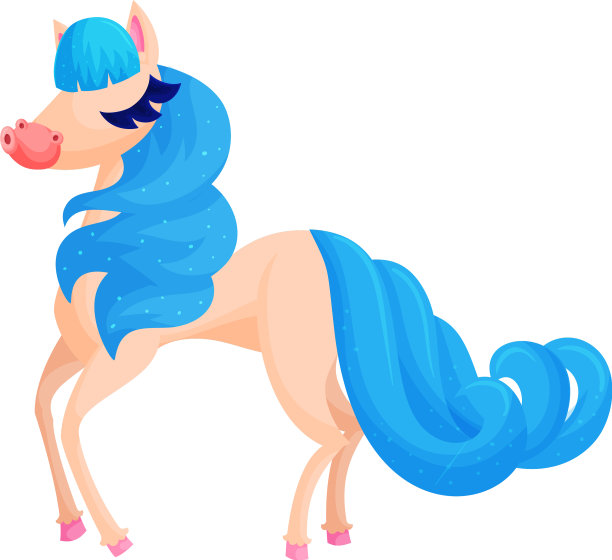 可爱的卡通独角兽图片下载