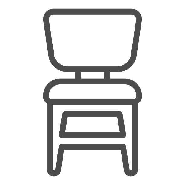 椅子线条图标家具概念木椅图片下载