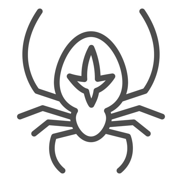 蜘蛛线图标万圣节概念节肢动物图片下载