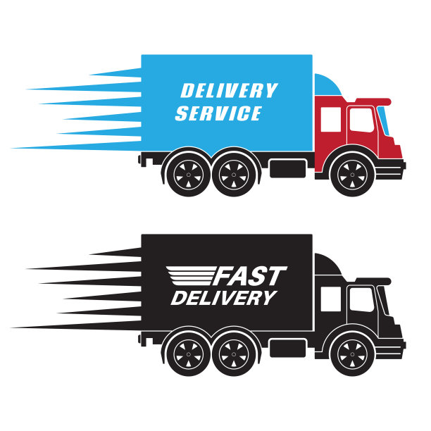 挂着横幅的卡车图片下载