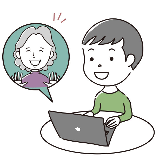 一个男孩喜欢和他的祖母在网上聊天图片下载