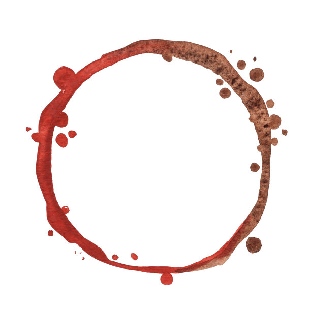 咖啡和巧克力棕色笔触花环水彩手绘装饰在咖啡馆主题。图片下载