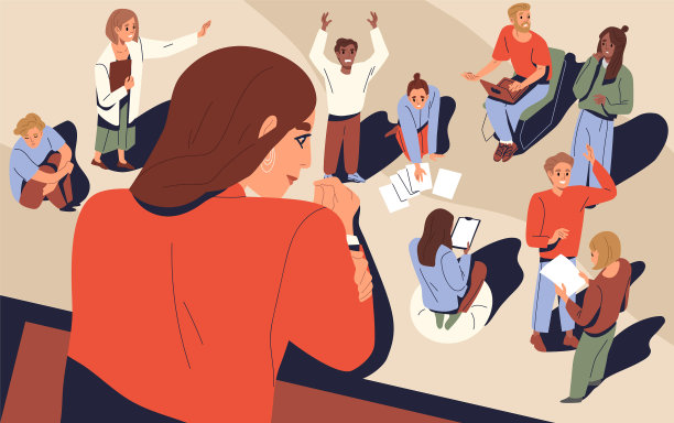 关注公司流程的女老板图片下载