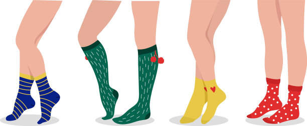 女性每天穿色彩鲜艳的运动长袜图片下载