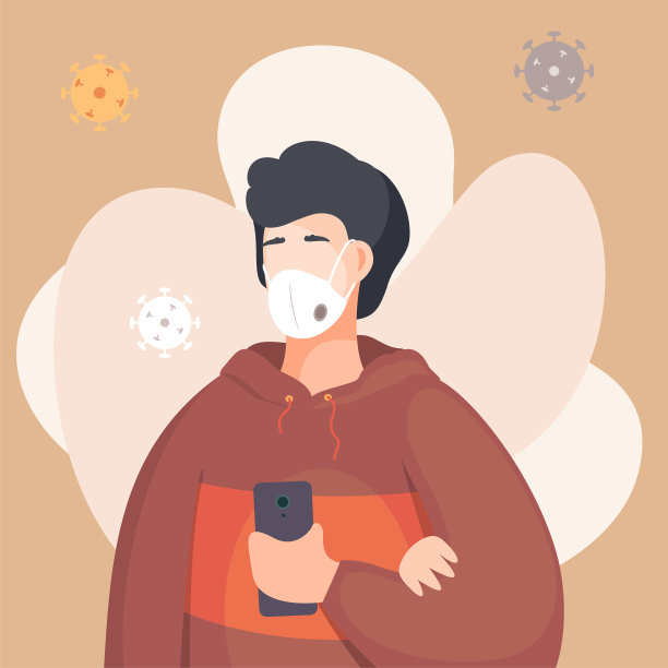 COVID-19画像男子在呼吸内科图片下载