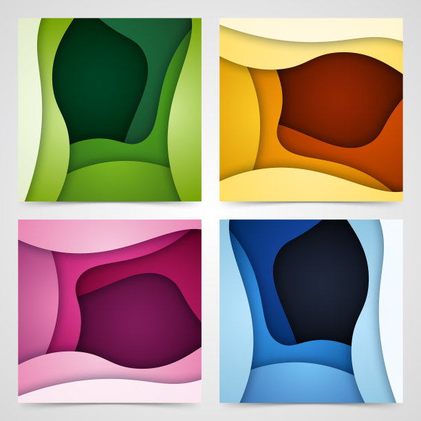 设置3d抽象背景和剪纸形状图片下载