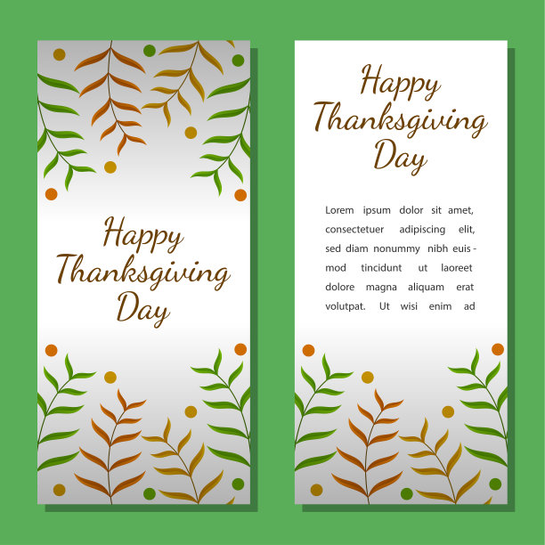 感恩节横幅海报贺卡和图片下载
