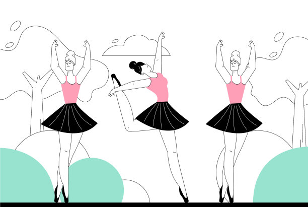 首席芭蕾舞演员在舞台上的古典芭蕾舞图片下载