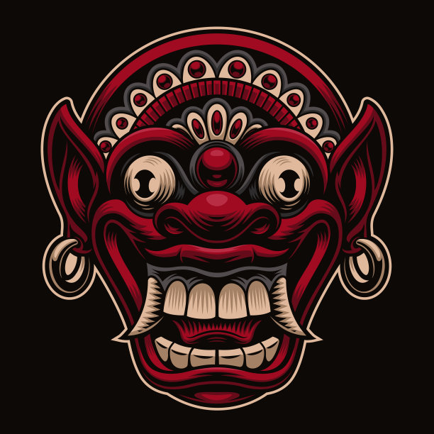 印尼传统面具图片下载