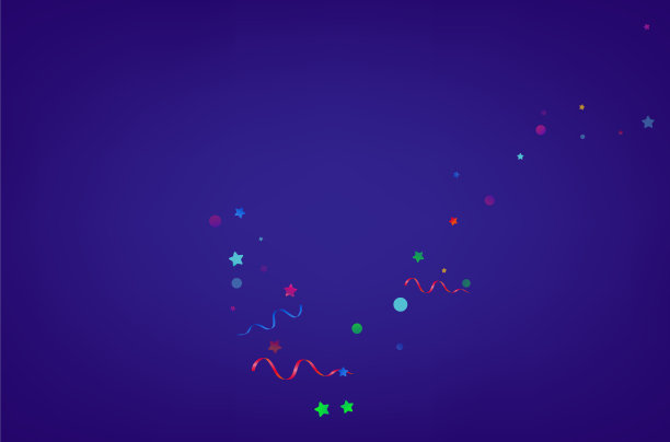 杂色星星飞行蓝色背景图片下载