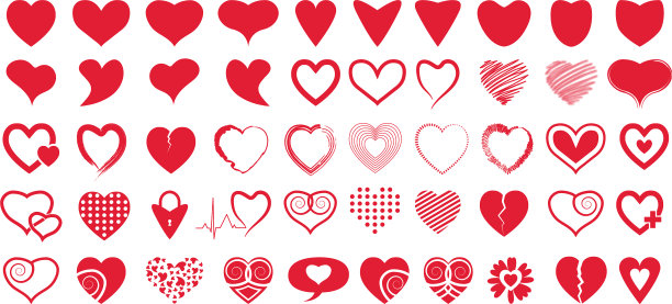 红心形状套装图片下载