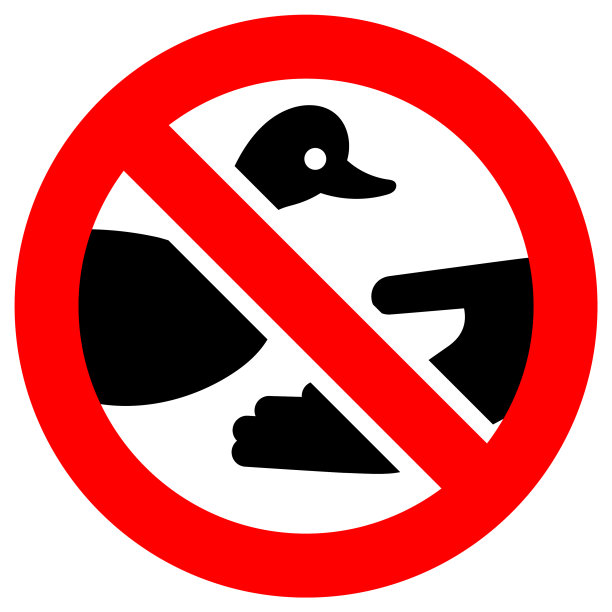 不喂食禁鸟标志摩登轮图片下载