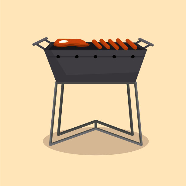 烧烤或烧烤野餐野营烹饪图片下载